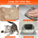 Enclosed Stainless Steel Cat Litter Box with Lid - 20L