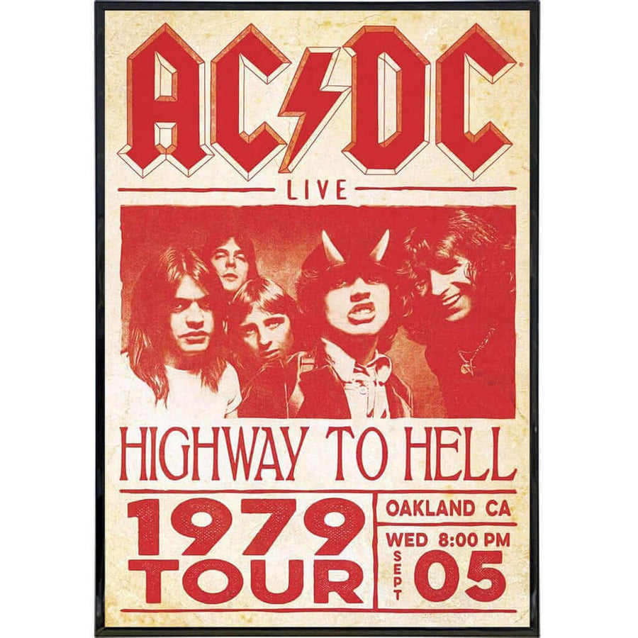 AC/DC 1979 Tour Poster Print Print The Original Underground 