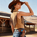Women's Fringe Short Sleeveless Vest Top