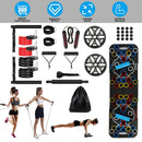 Multifunctional Push Up Board Home Strength Training Equipment With 15 Fitness Accessories Pilates Bar Resistance Band Roller Wheel Full Body Workout