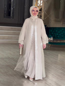 Solid Color Long Sleeve Loose Hot Drilling Dress