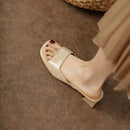 French Retro Chunky Heel Sandals for Women
