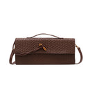 Womens Woven Soft Leather Shoulder Crossbody Bag