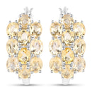 8.32 Carat Genuine Citrine .925 Sterling Silver 3 Piece Jewelry Set (Ring, Earrings, and Pendant w/ Chain)