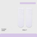 Combed Cotton Sweat-absorbent Deodorant Solid-color Knee-high Socks