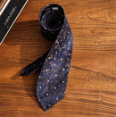 Three-fold Roll Wool Lining Handmade Silk Jacquard Tie