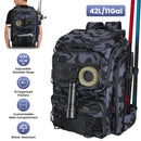 Fishing Backpack 42L with Rod Holders & 16 Pockets