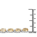 9.03 Carat Genuine Citrine .925 Sterling Silver Bracelet