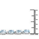10.71 Carat Genuine Blue Topaz .925 Sterling Silver Bracelet