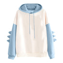 Cartoon Dinosaur Contrast Korean Sweater