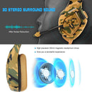 Gaming Headsets Noise Isolation Volume Adjustment Stereo Earmuffs w/ Microphone 3.5mm Plug Adapter 7.4ft Cord Over-ear Headphones for Game Lovers