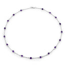 6.12 Carat Genuine Amethyst .925 Sterling Silver Necklace