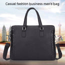 Genuine Leather Men's 14-inch Laptop Briefcase