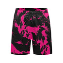Pink and Black Paint Splatter Swim Shorts