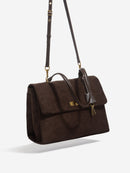 Autumn Winter Suede-Effect Large Tote Messenger Bag