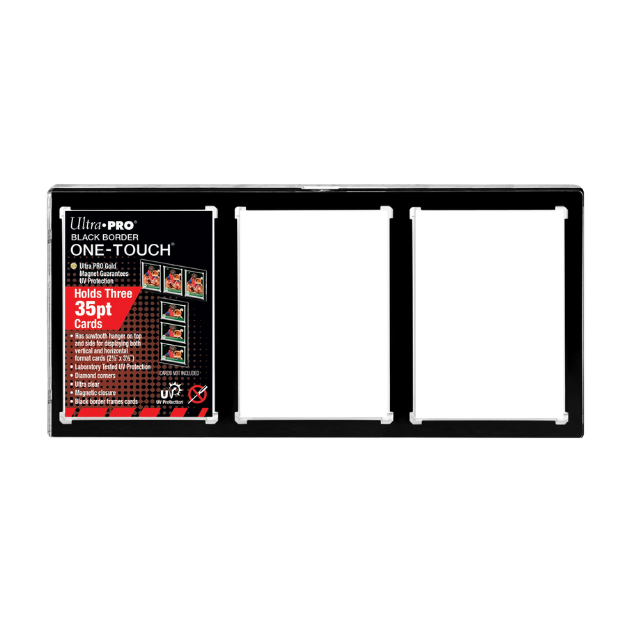 Ultra PRO: UV One-Touch Magnetic Holder - 35pt (3-Card Black Border)