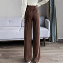 High-waisted, Draping Wide-leg Pants For Women