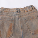 Men's Vintage Ripped Jeans Washed Jeans