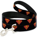 Dog Leash - Superman Shield Black