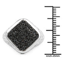 0.54 Carat Genuine Black Diamond .925 Sterling Silver Ring