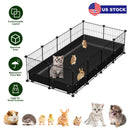 Guinea Pig Cage 47x24x12" with 20 Panels & Waterproof Mat
