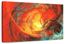 Flaming Sun Dynamic Abstract Wall Art