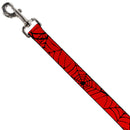 Dog Leash - Spiderweb Red/Black