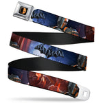 Deadstroke Logo Full Color Black Red White Seatbelt Belt - DEATHSTROKE Pose/BATMAN ARKHAM ORIGINS Logo Webbing