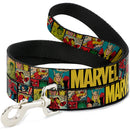 Dog Leash - MARVEL/Retro Comic Panels Black/Yellow