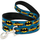 Dog Leash - Vintage Batman Logo & Bat Signal Blue