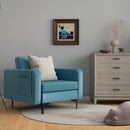 Modern Accent Armchair with Side Storage Pocket