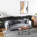 Set of 2 Modern Round Stacking Nesting Coffee Tables for Living Room