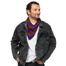 Orange and Purple Spooky Stripes Rave Bandana