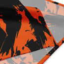 Black and Orange Spooky Paint Splatter Graffiti Rave Bandana