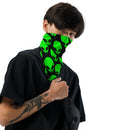 Green Alien Head Rave Bandana