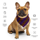 Orange and Purple Spooky Stripes Rave Bandana