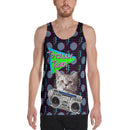 Totally Rad 80s Cat Unisex Tank Top