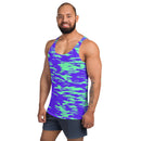 Purple Mint Rave Zebra Stripe Unisex Tank Top