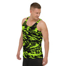 Black Lime Bolt Glitch Unisex Tank Top