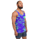 Purple Mint Rave Zebra Stripe Unisex Tank Top