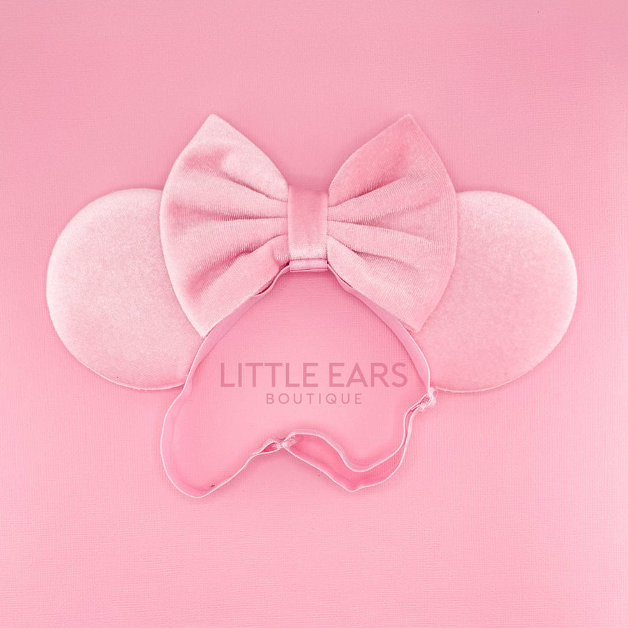 All Pink Velvet Elastic Ears
