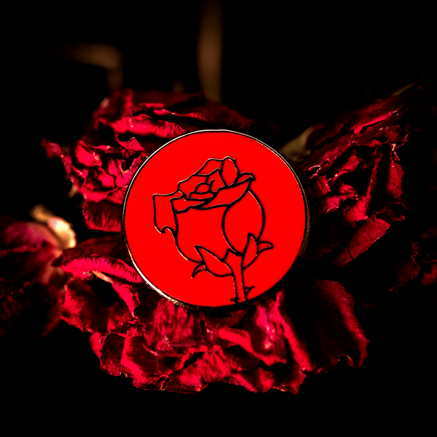 Red of Winter Rose Enamel Pin | Limited Edition