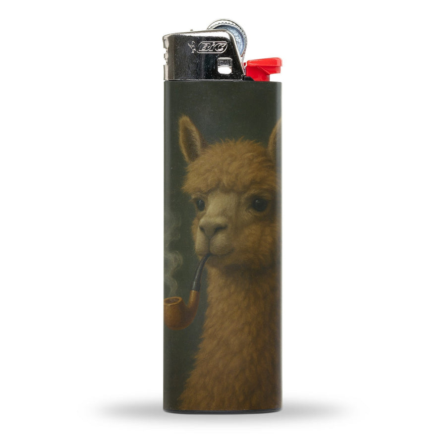 Alpaca with His Pipe Lighter