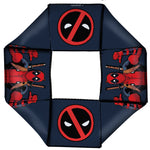 MARVEL DEADPOOL Dog Toy Squeaky Octagon Flyer - Deadpool This Guy Pose Logo2 Gray Red Black White