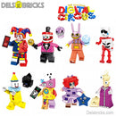 The Amazing Digital Circus Minifigures set of 8 and background diorama