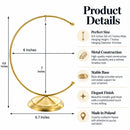 Crescent Moon Gold Metal Ornament Display Stand 8.8 Inches