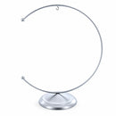 Crescent Moon Silver Metal Ornament Display Stand 8.8 Inches