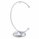 Crescent Moon Silver Metal Ornament Display Stand 8.8 Inches