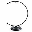 Crescent Moon Black Painted Metal Ornament Display Stand 8.8 Inches