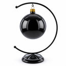 Crescent Moon Black Painted Metal Ornament Display Stand 8.8 Inches